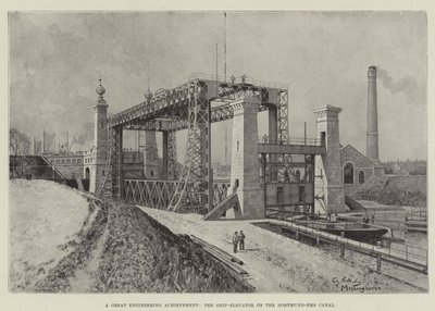 A Great Engineering Achievement, the Ship-Elevator on the Dortmund-Ems Canal by Fritz Stoltenberg
